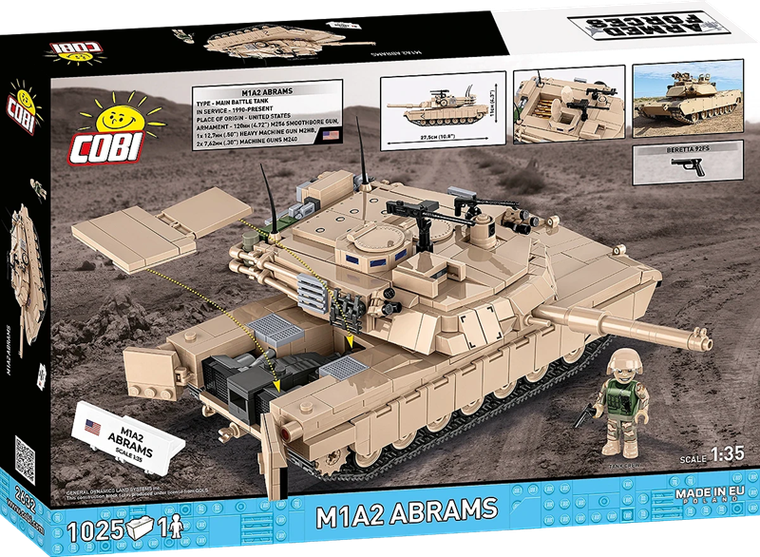 Cobi, Armed Forces, M1A2 Abrams (US), klocki, 1:35, 1025 elementów
