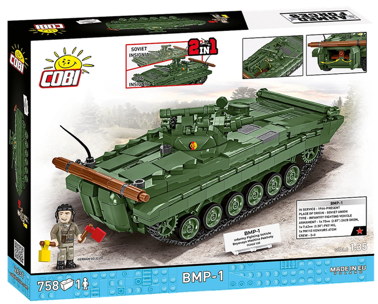 Cobi, Armed Forces, Wóz bojowy BMP-1, klocki, 1:35, 758 elementów