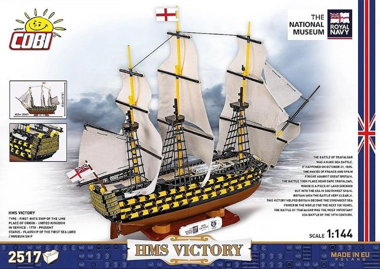 Cobi, Historical Collection, Napoleonic Wars, HMS Victory, klocki, 1:144, 2517 elementów