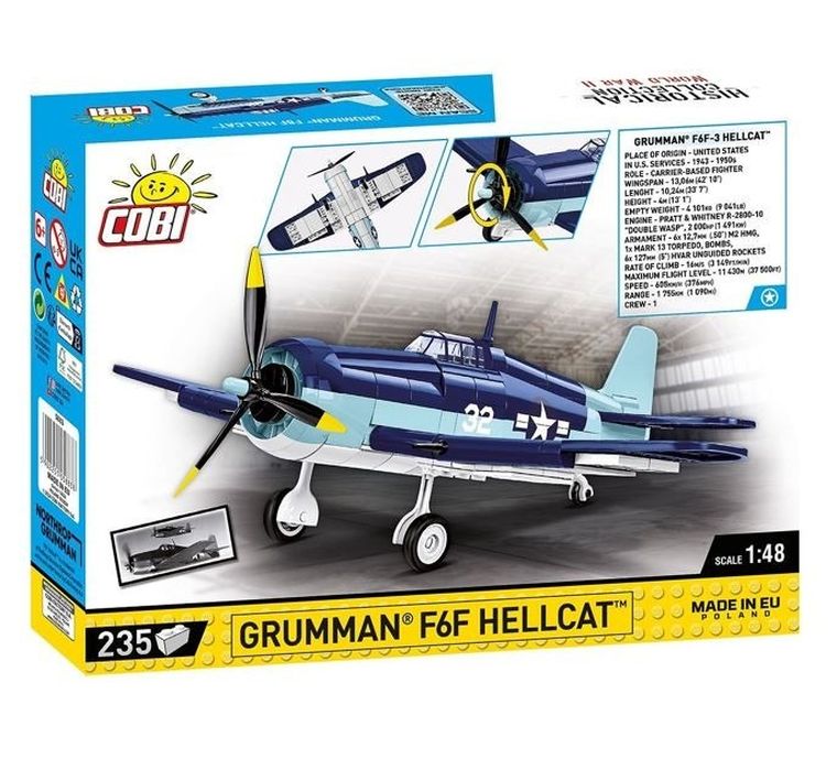 Cobi, Historical Collection WWII, Grumman F6F Hellcat, klocki, 235 elementów