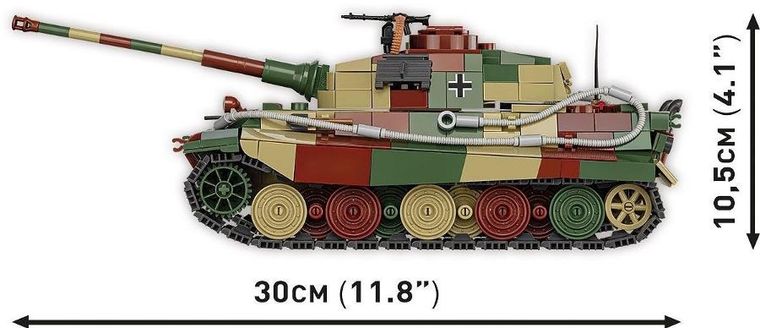 Cobi, Historical Collection WWII, Niemiecki czołg ciężki Panzer VI Ausf. B Königstiger Tygrys Królewski, 1:35, klocki, 802 elementy