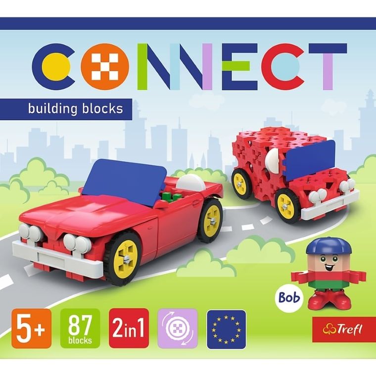 Connect, 2w1, Kabriolet, Dostawczak, klocki konstrukcyjne, 87 elementów, 61970