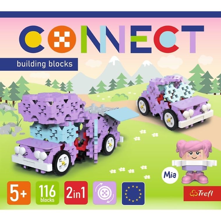 Connect, 2w1, Kamper, Urocze autko, klocki konstrukcyjne, 116 elementów, 61968