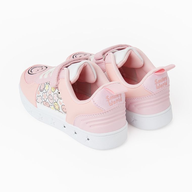 Cool Club, Buty sportowe dziewczęce, różowe, świecąca podeszwa, SmileyWorld