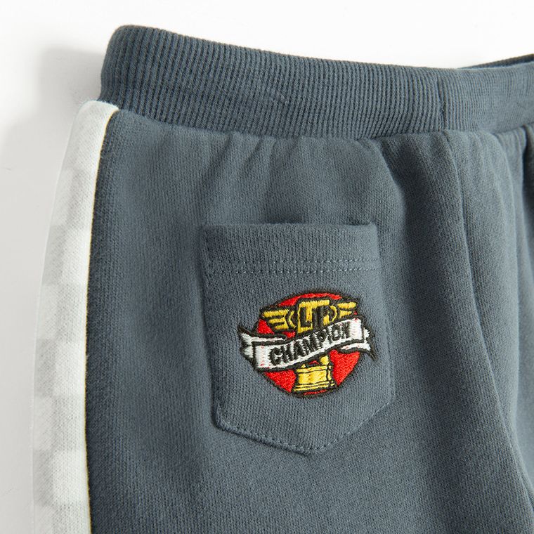 Cool Club, Dres chłopięcy, biało-niebieski, Auta