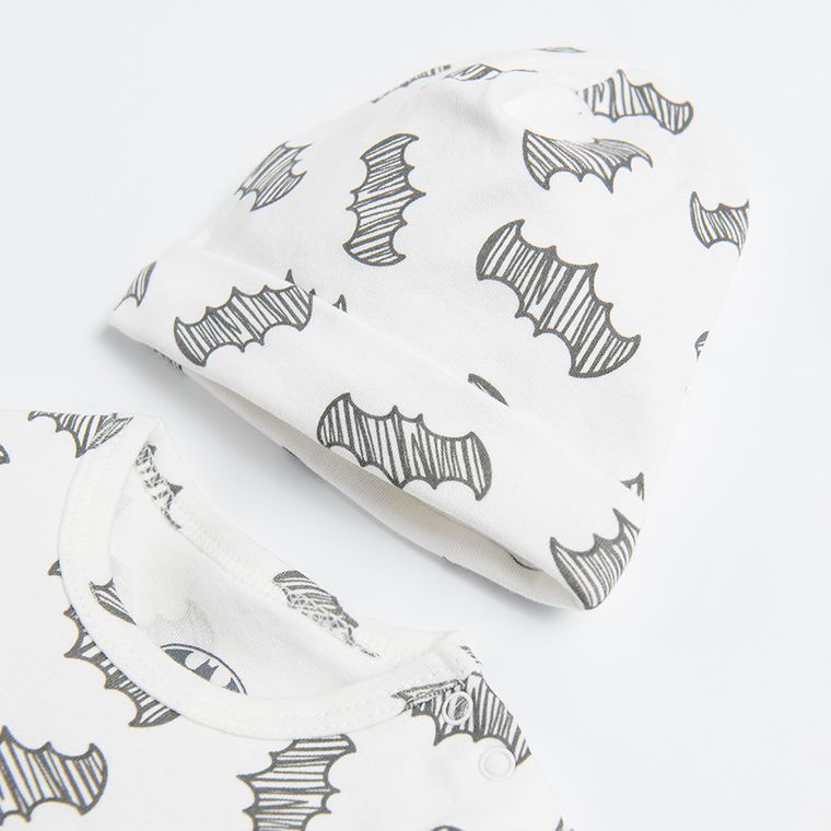 Cool Club, Komplet dziecięcy, Body z krótkim rękawem, Śpiochy, Półśpiochy, Czapka, Śliniak, Koc, mix, Batman