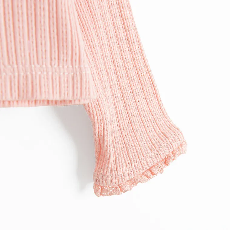 Cool Club, Komplet dziewczęcy, Body sukienka z krótkim rękawem, Bolerko, różowy