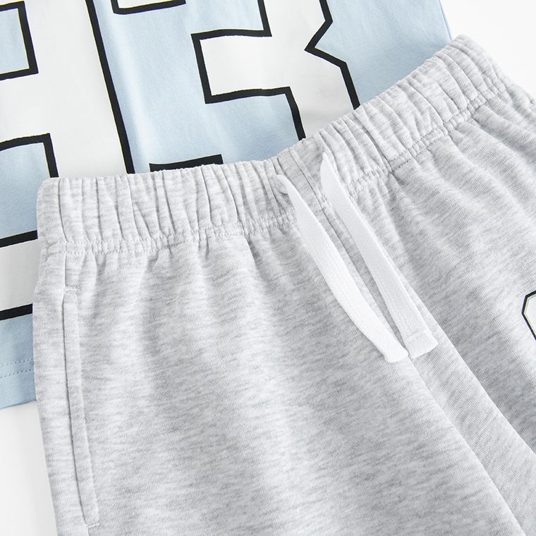 Cool Club, Komplet dziewczęcy, T-shirt, crop top, Szorty, mix