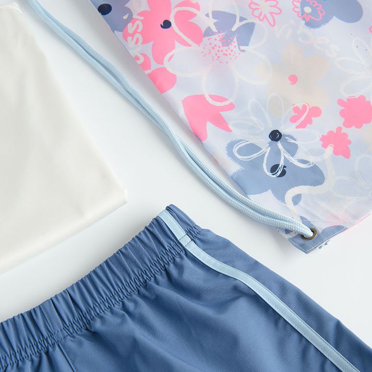 Cool Club, Komplet dziewczęcy, T-shirt, Szorty, Worek sportowy, mix