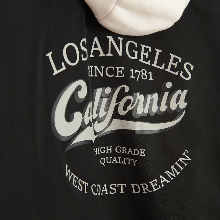 Cool Club, Kurtka bejsbolówka dziewczęca z kapturem, oversize, czarna