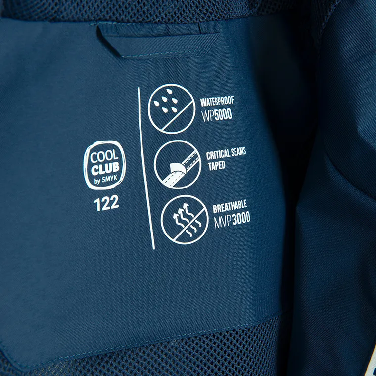 Cool Club, Przeciwdeszczowa kurtka chłopięca z kapturem, granatowa