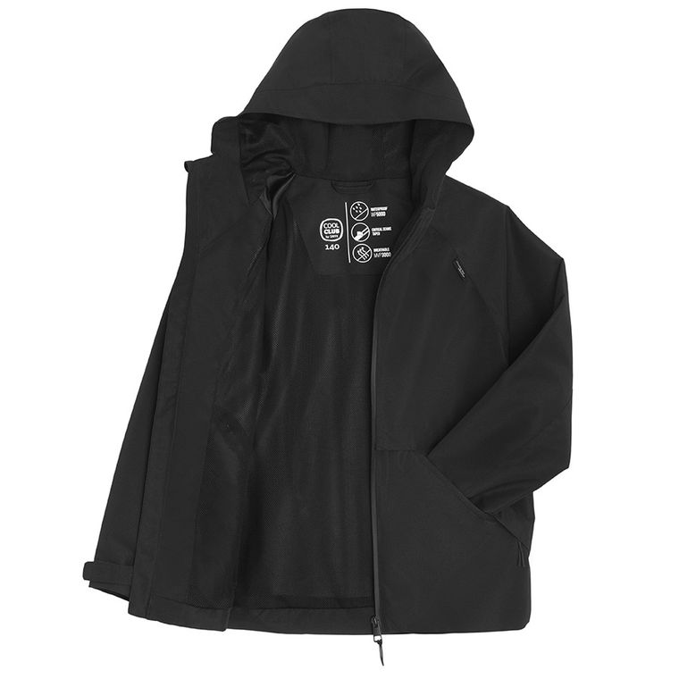 Cool Club, Przeciwdeszczowa kurtka dziewczęca z kapturem, czarna
