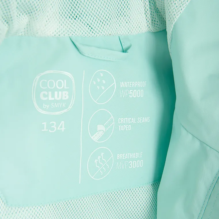 Cool Club, Przeciwdeszczowa kurtka dziewczęca z kapturem, niebieska