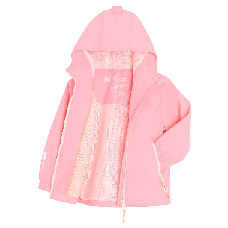 Cool Club, Przeciwdeszczowa kurtka dziewczęca z kapturem, różowa