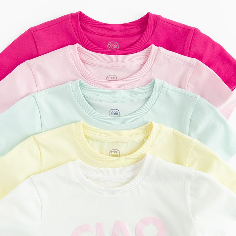 Cool Club, T-shirt dziewczęcy, mix, zestaw, 5 szt.