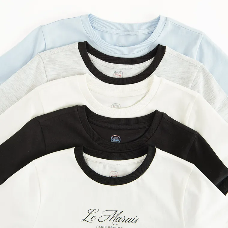 Cool Club, T-shirt dziewczęcy, mix, zestaw, 5 szt.