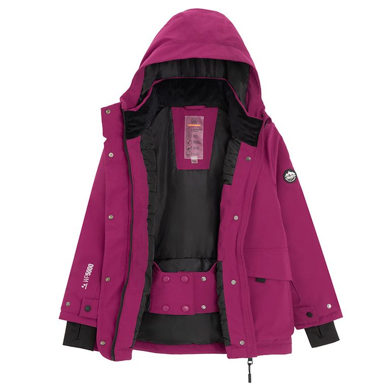 Cool Club, Wodoszczelna kurtka narciarska dziewczęca z kapturem, ocieplana, różowa