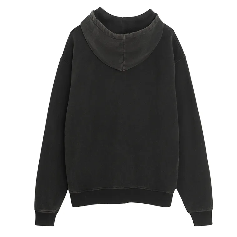 Czarna bluza oversize z kapturem zapinana na suwak NOWEAR