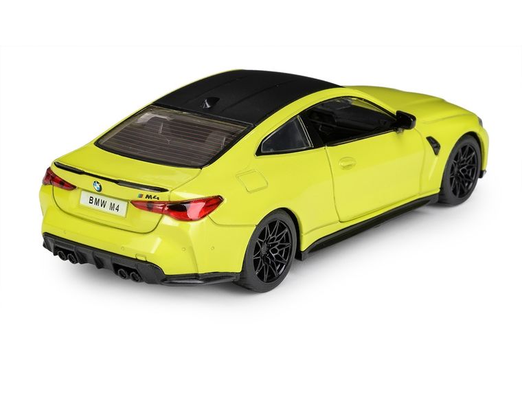 Daffi, MSZ, BMW M4, pojazd, model metalowy, żółty, 1:32