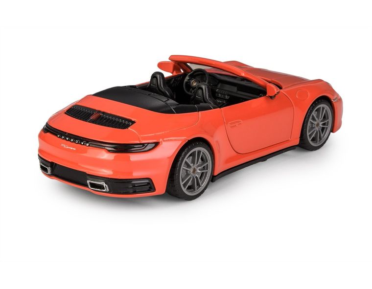 Daffi, MSZ, Porsche 911 Carrera Cabriolet, pojazd, model metalowy, pomarańczowy, 1:32