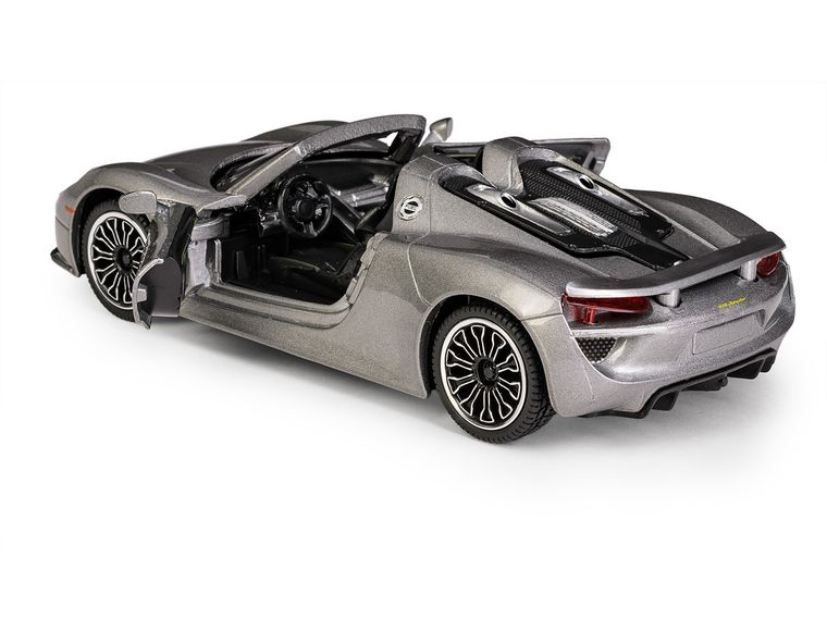Daffi, MSZ, Porsche 918 Spyder, pojazd, model metalowy, szary, 1:32