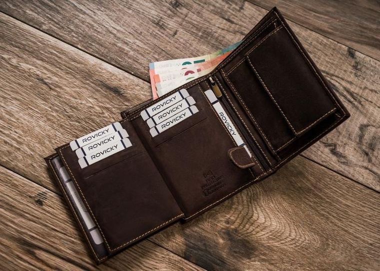 Duży, pionowy portfel męski ze skóry naturalnej, Always Wild