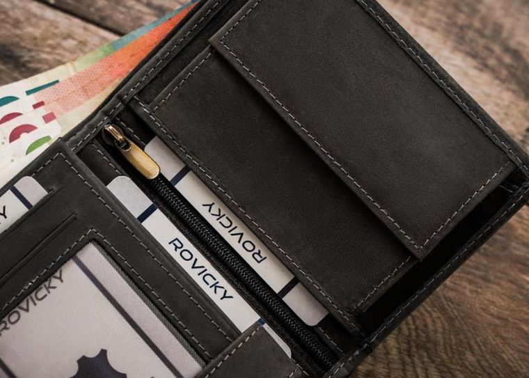 Duży, pionowy portfel męski ze skóry naturalnej, Always Wild