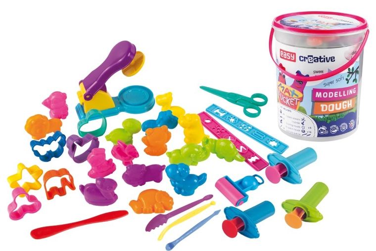 Easy, Creative, duże wiadro, masa plastyczna, zestaw