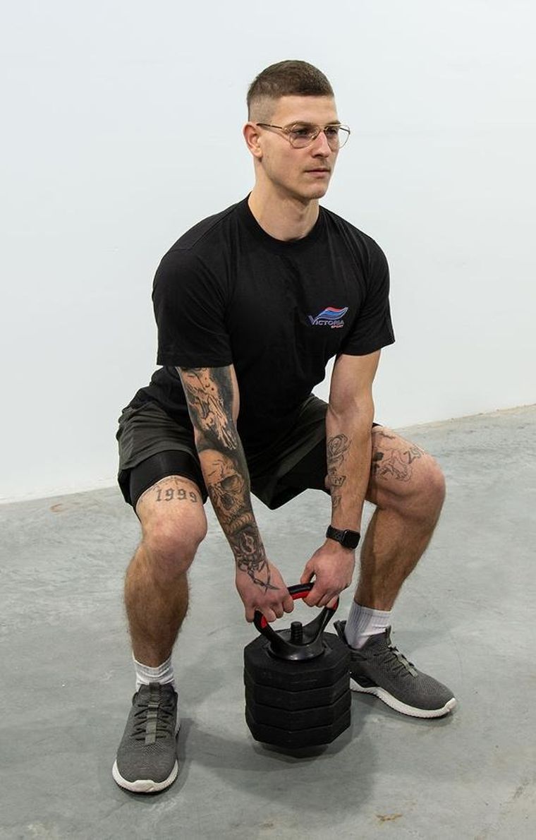 EB Fit, hantla kompozytowa, kettlebell, przyrząd do pompek 3w1, 10 kg