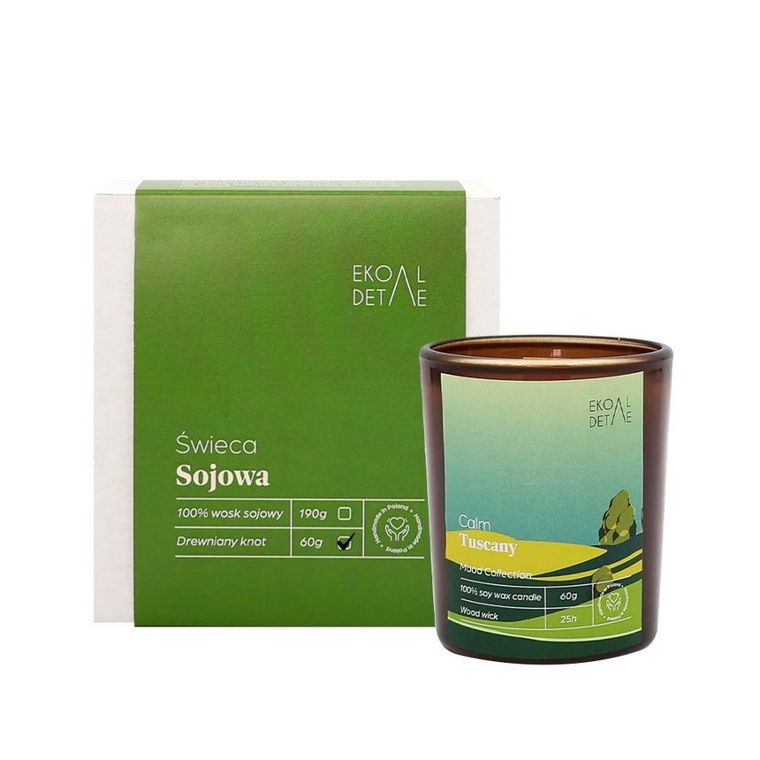 EkoDetale, Mood Stories, świeca sojowa w szkle, Calm Tuscany, 60g