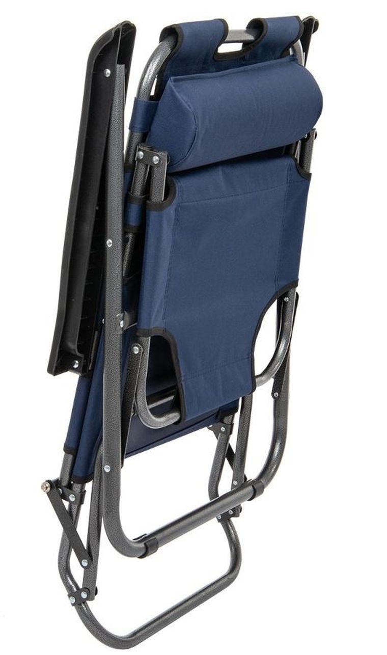 Enero Camp, Level, fotel wielopozycyjny z zagłówkiem, granatowy