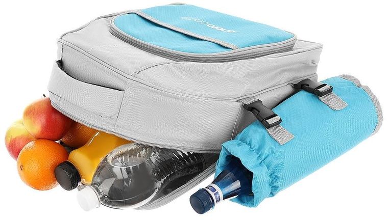 Enero Camp, plecak piknikowy, termiczny, błękitno-szary, 25 l