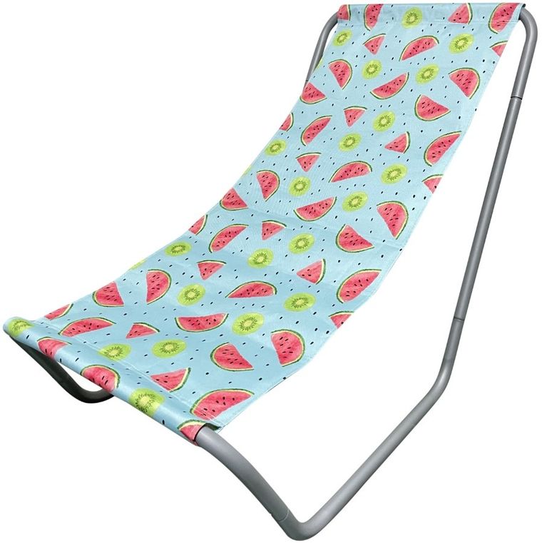 Enero Camp, składany leżak ogrodowo-plażowy z torbą, fruit melon