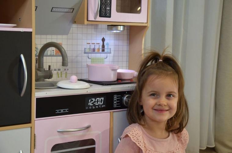 Enero, kuchnia drewniana, lampka LED, wooden, 87-30-83.5 cm