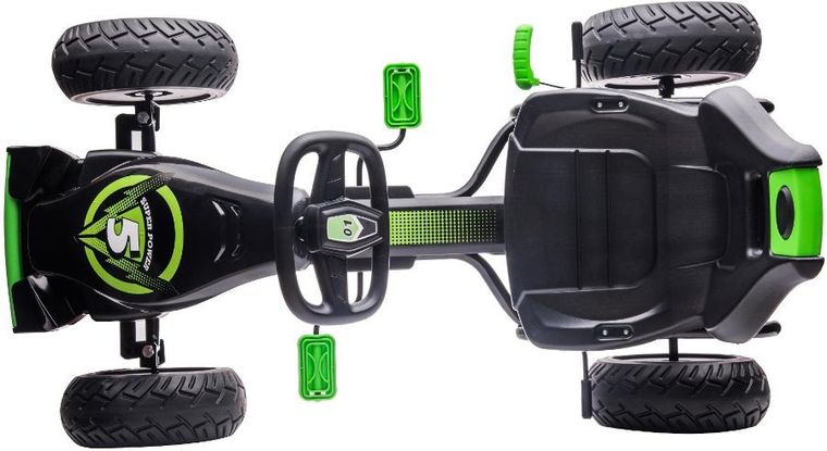 Enero Toys, gokart na pedały, czarno zielony