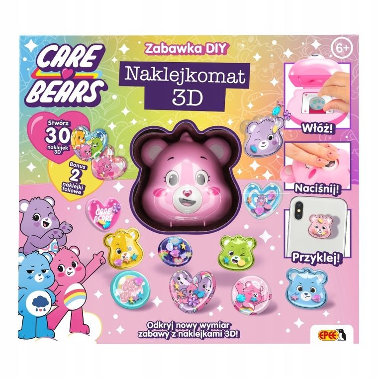 Epee, Care Bears, Naklejkomat 3D, zestaw do tworzenia naklejek