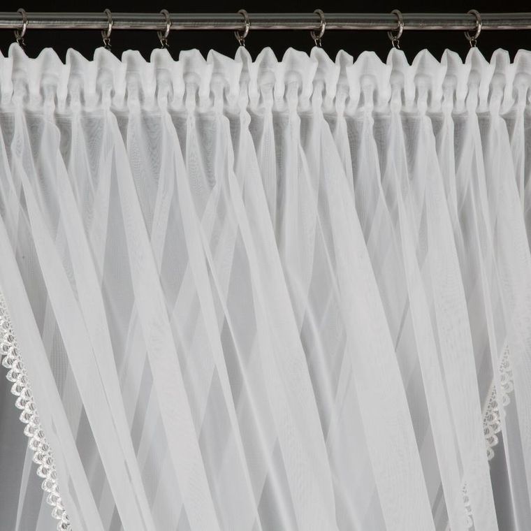 Eurofirany, firana gotowa, Caroline, na taśmie, 400-250 cm, biały