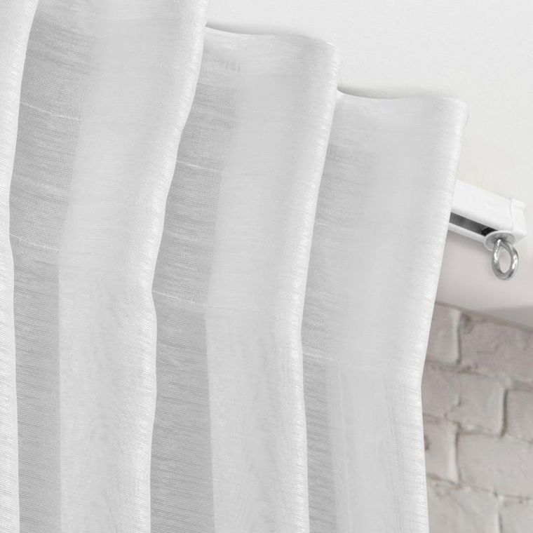 Eurofirany, firana gotowa na taśmie, Belissa, 300-300 cm, biały