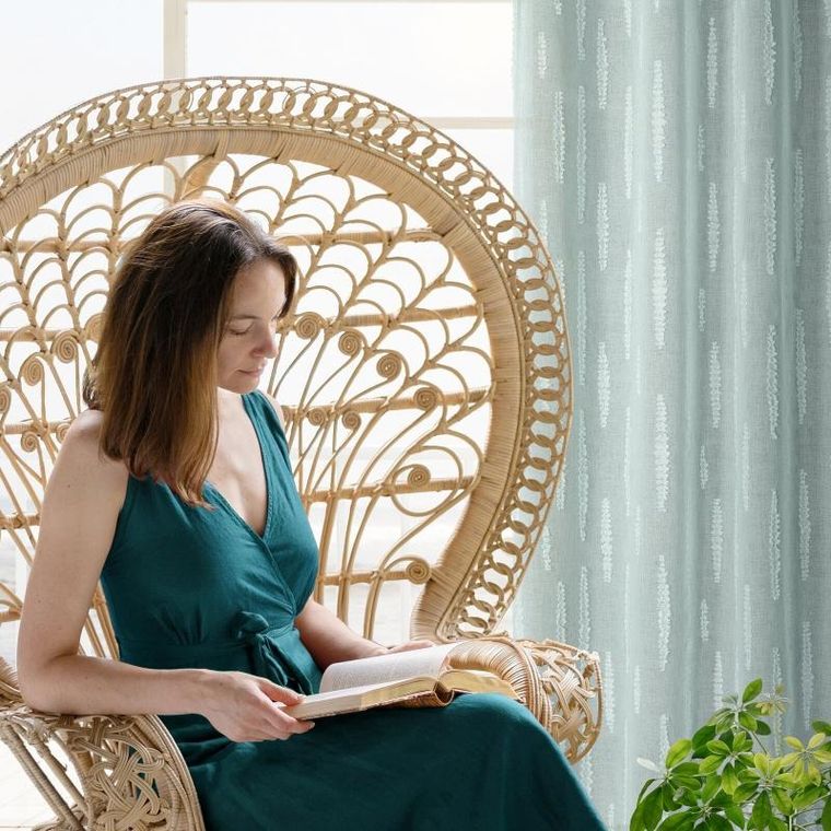 Eurofirany, zasłona gotowa, Aleni, 140-250 cm, miętowy