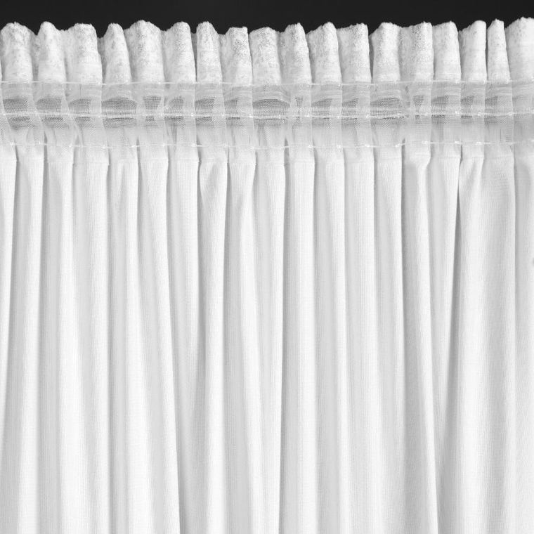 Eurofirany, zasłona gotowa, Avena, na taśmie, 135-270 cm, biały