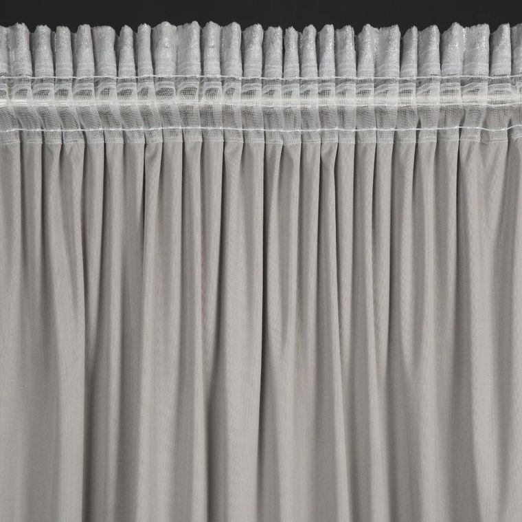 Eurofirany, zasłona gotowa, Avena, na taśmie, 135-270 cm, stalowy