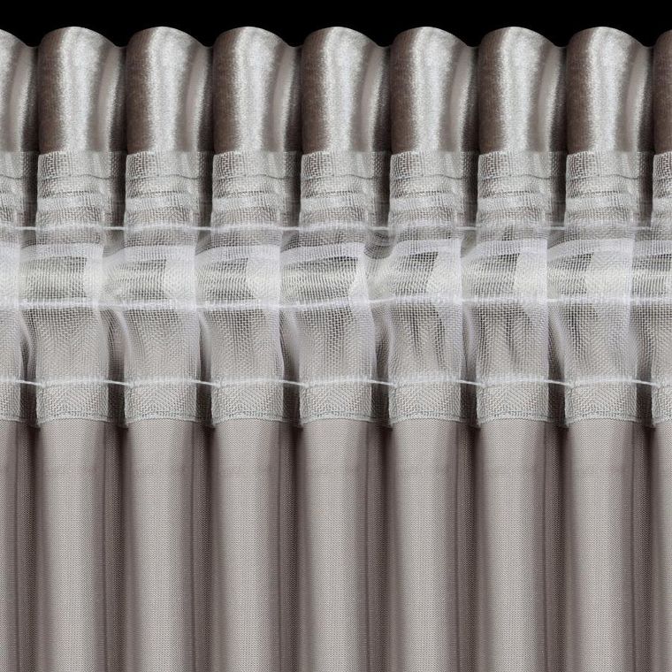 Eurofirany, zasłona gotowa, Cameron, na taśmie, 140-270 cm, beżowy