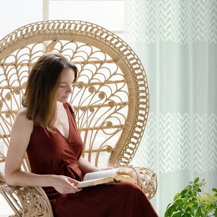 Eurofirany, zasłona gotowa, Esteri, 140-250 cm, miętowy