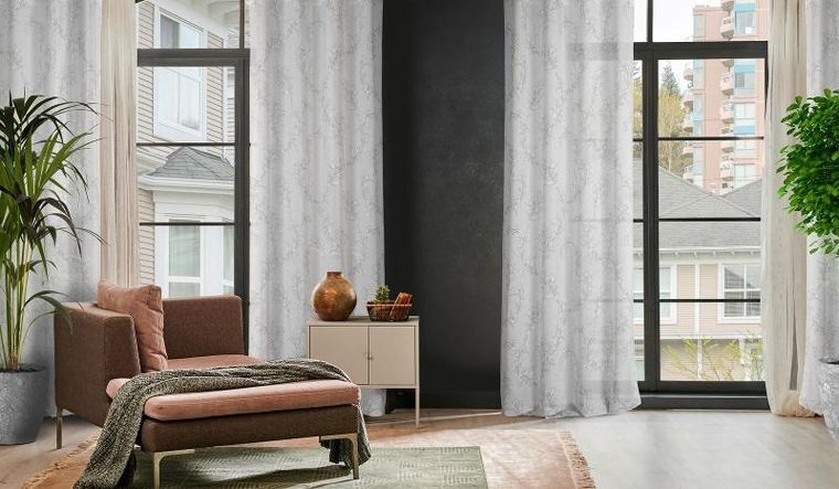 Eurofirany, zasłona gotowa Fiore, 140-250 cm, biały