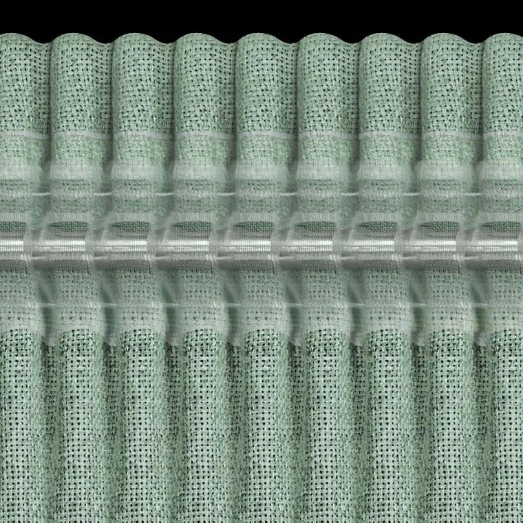 Eurofirany, zasłona gotowa, Jula2, na taśmie, 140-270 cm, ciemnozielony