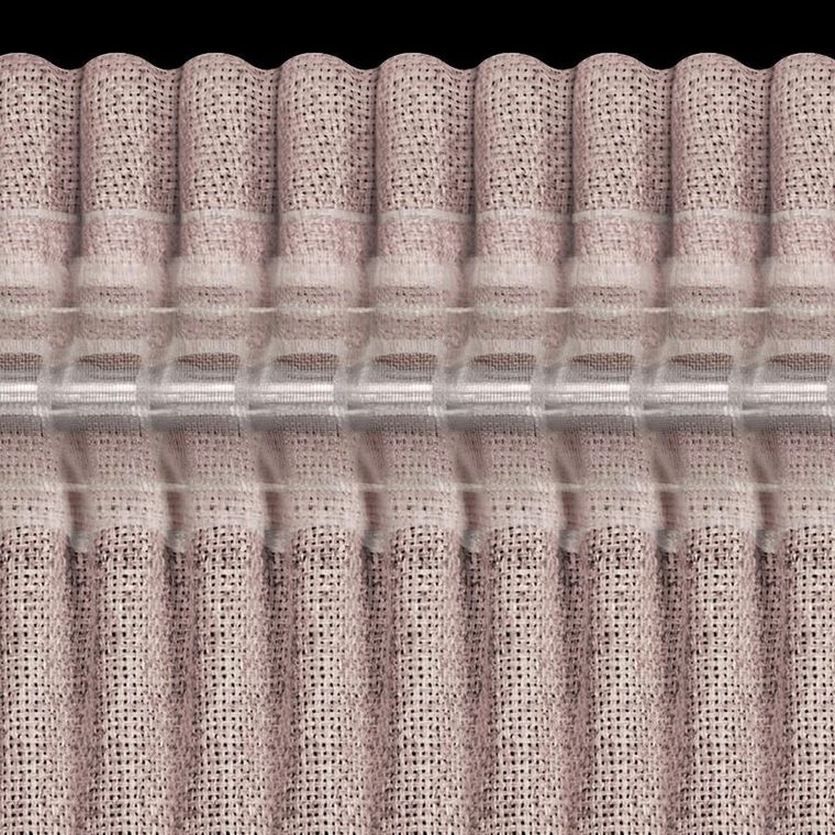 Eurofirany, zasłona gotowa, Jula2, na taśmie, 140-270 cm, pudrowy