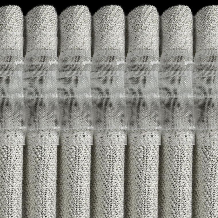 Eurofirany, zasłona gotowa, Leya, na taśmie, 140-270 cm, srebrny