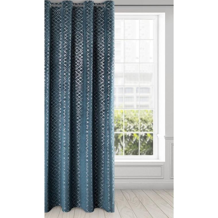 Eurofirany, zasłona gotowa, Moly, 140-250 cm, granatowy