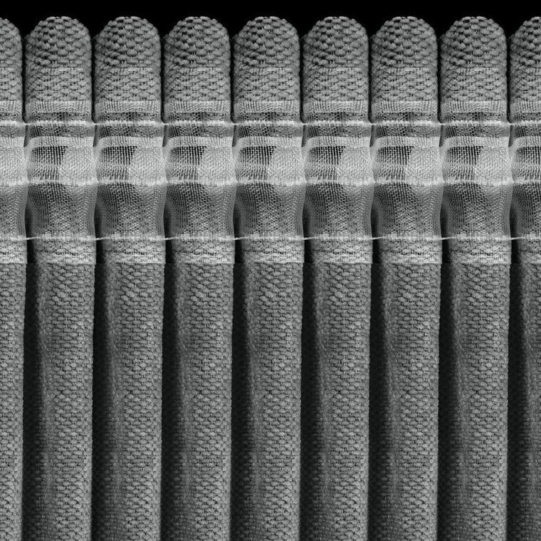 Eurofirany, zasłona gotowa, Neska, na taśmie, 140-270 cm, stalowy