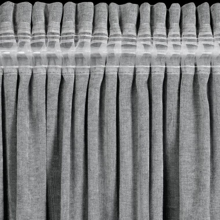 Eurofirany, zasłona gotowa, Nilo, na taśmie, 140-270 cm, szary